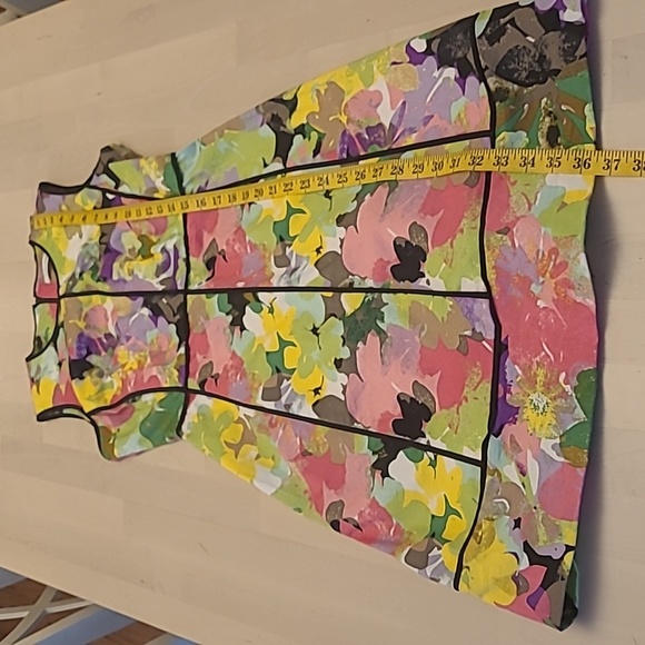 NWOT Calvin Klein Vibrant Floral Pattern Fitted Cotton Dress - Picture 6 of 12